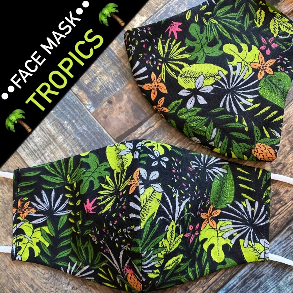 Cloth Face Mask - 🌴 Tropics🌴MEDIUM